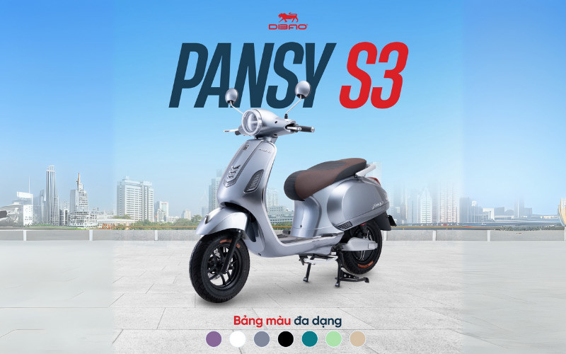 Dibao Pansy S 2025 là dòng phiên bản xe máy điện tiêu biểu trong dòng Pansy